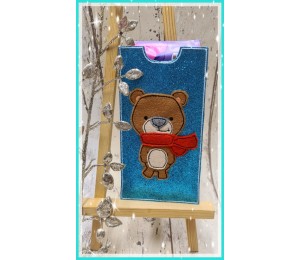 Stickdatei - Winterfreunde Doodle Appli Pinguin